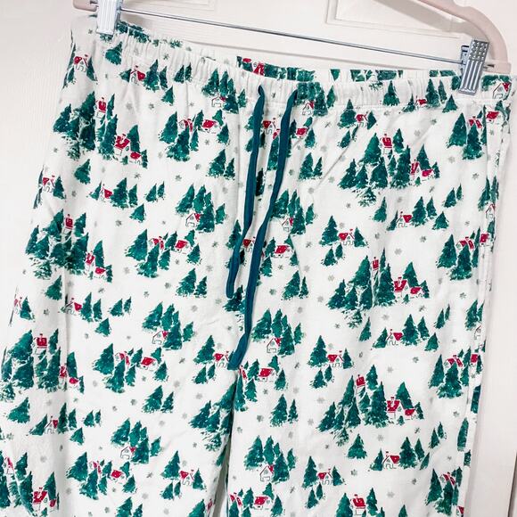 NAUTICA • Green Christmas Tree Holiday Festive Outdoor Forest Pajama PJ Pants - Picture 1 of 5